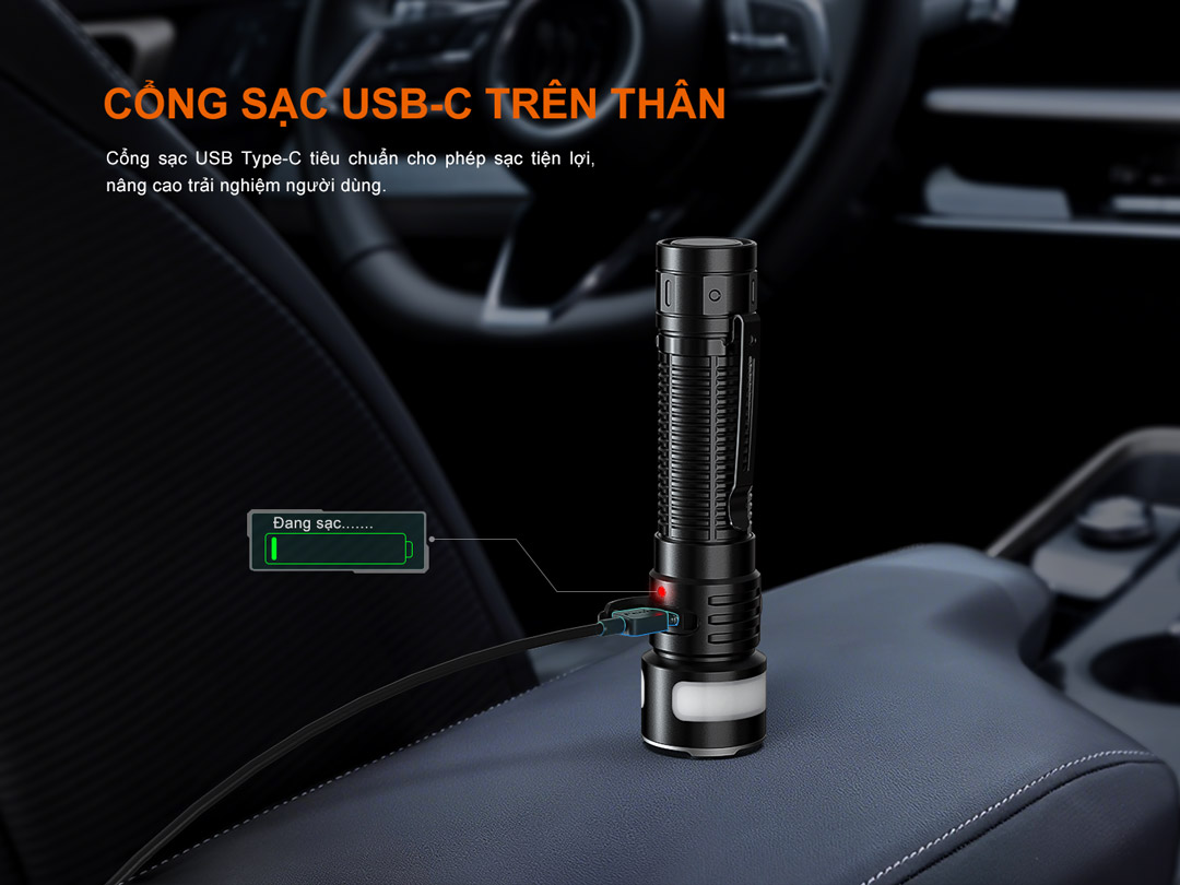 Fenix LD35R – Đèn pin đa nguồn sáng 1800lm, chiếu xa 337m, sạc USB-C