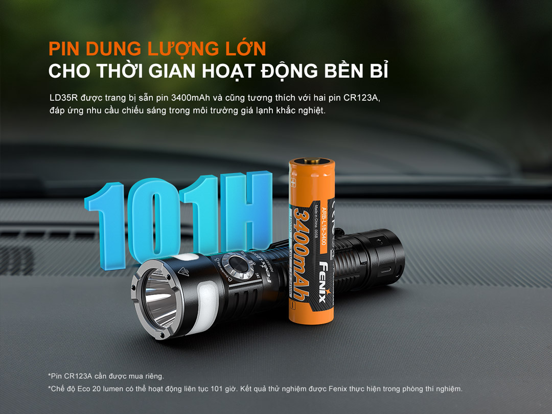 Fenix LD35R – Đèn pin đa nguồn sáng 1800lm, chiếu xa 337m, sạc USB-C