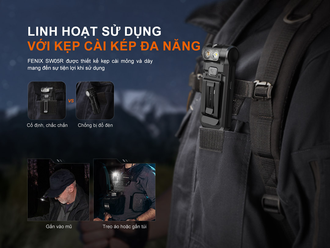 Kẹp cài đa năng, có thể dùng kẹp cài mũ hoặc túi áo.vv