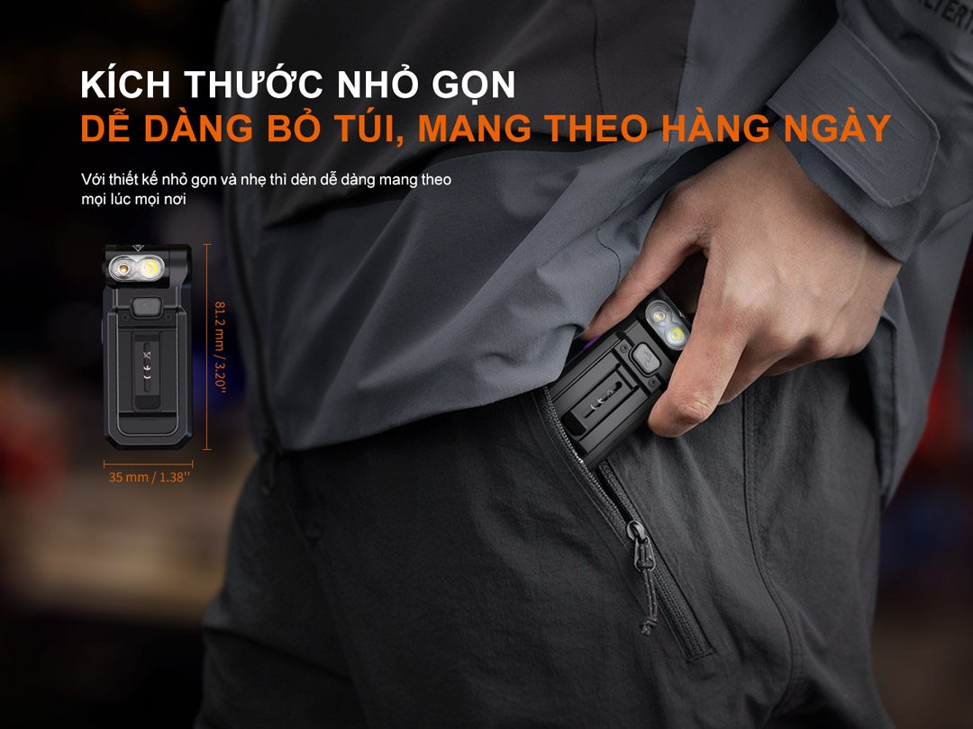 Với kích thước nhỏ gọn phù hợp để mang theo sử dụng hàng ngày