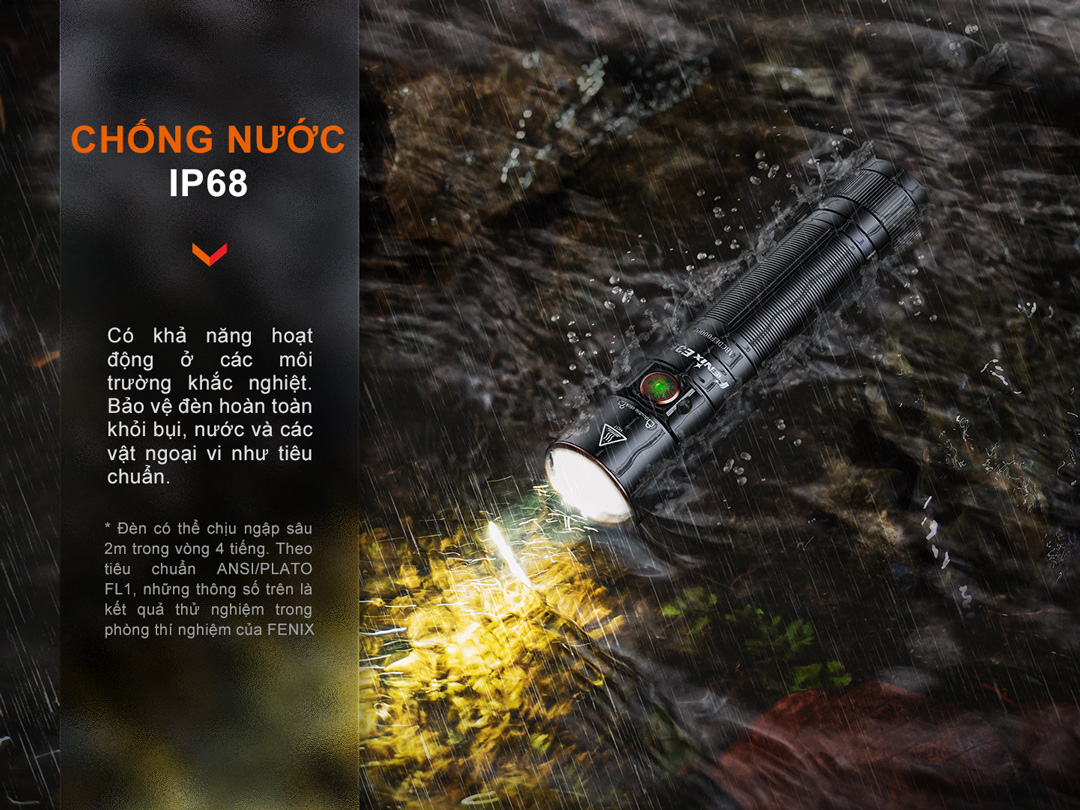 Đèn pin FENIX E35R độ sáng 3100lm chiếu xa 260m pin 21700 sạc USB C đuôi nam châm