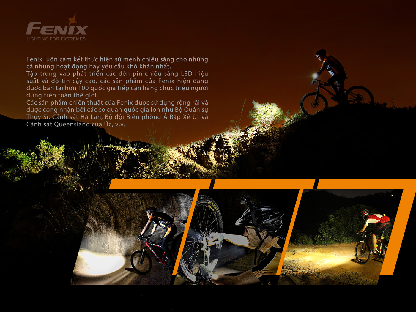 Đèn xe đạp FENIX BC30 V2.0 sáng 2200lm chiếu xa 187m công tắc remote kèm pin sạc