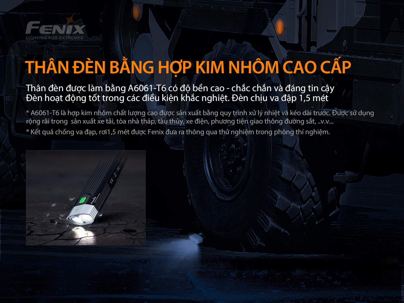 Đèn xe đạp FENIX BC30 V2.0 sáng 2200lm chiếu xa 187m công tắc remote kèm pin sạc