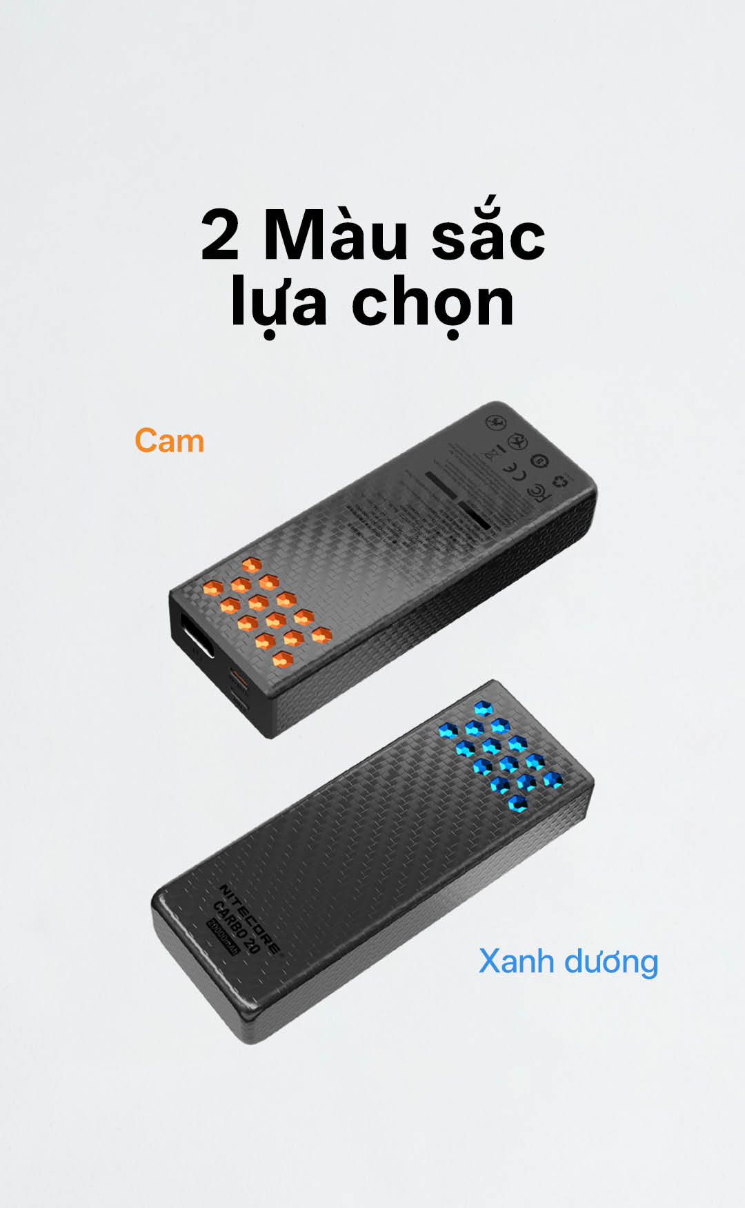 CARBO 20 màu cam xanh dương