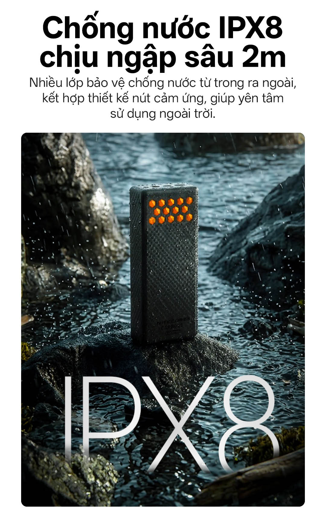 CARBO 20 chống nước IPX8 2m