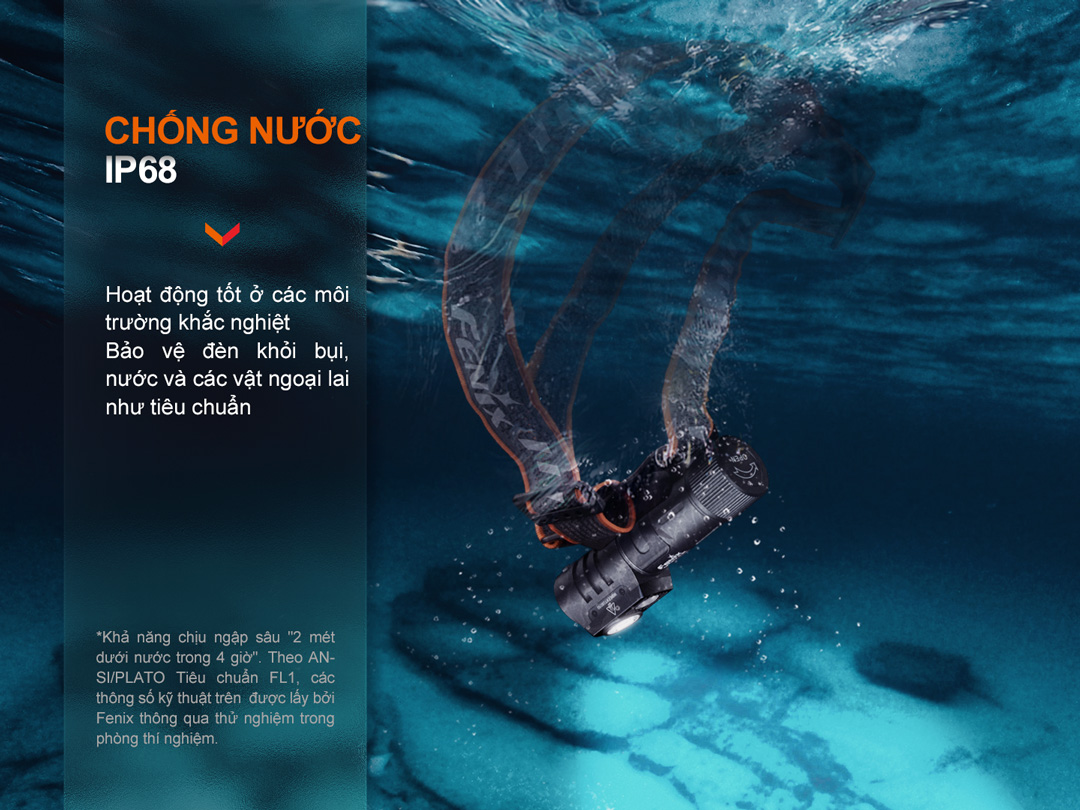 Đèn pin đội đầu FENIX HM71R sáng 2700 lumen chiếu xa 230m pin 21700 5000mah sạc USB-C