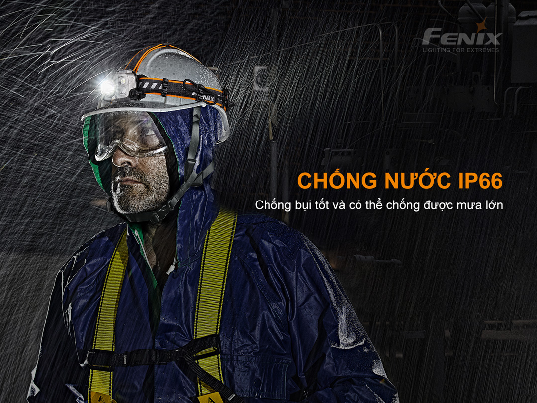 Đèn pin đội đầu FENIX HP16R sáng 1250 lumens chiếu xa 255m pack pin rời sạc USB-C