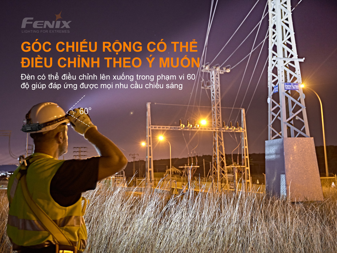 Đèn pin đội đầu FENIX HP25R V2.0 sáng 1600 lumens chiếu xa 290m pin 21700 5000 mAh sạc USB-C