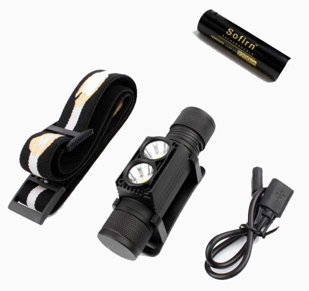 Đèn pin đội đầu SOFIRN D25S (H25S) độ sáng 1200 lumen chiếu xa 50m cổng sạc USB pin 18650 kèm theo