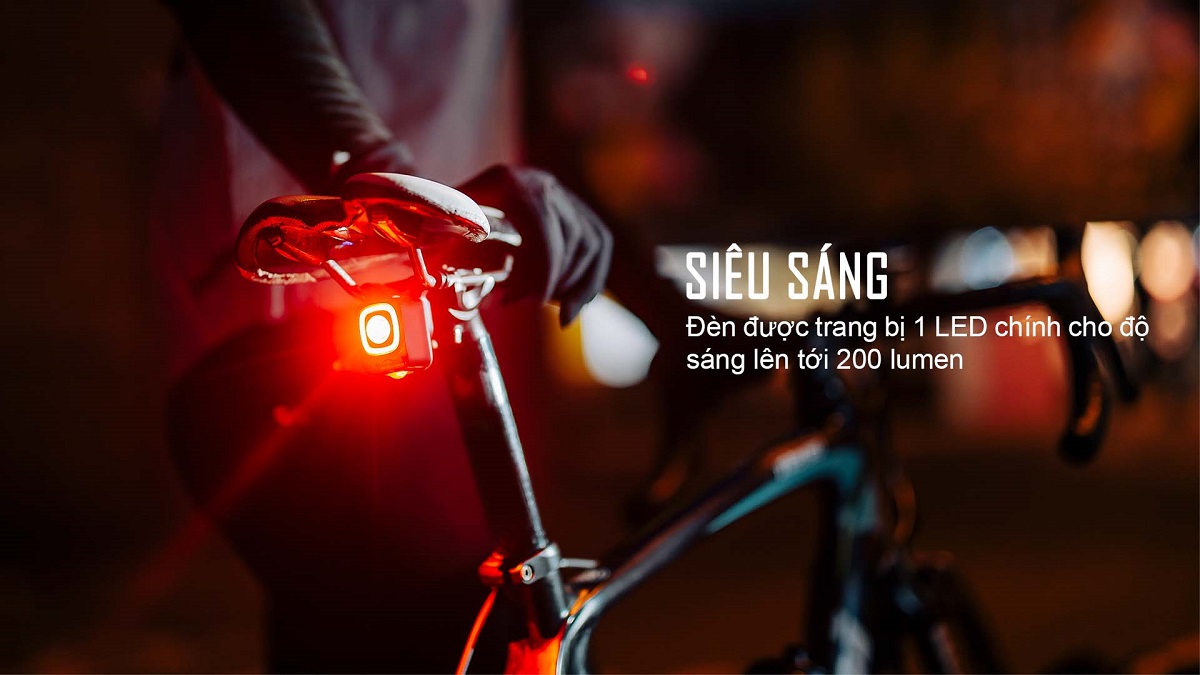 Đèn hậu xe đạp MAGICSHINE SEEMEE 200 V3.0 độ sáng 200 lumen pin 1000mAh USB-C