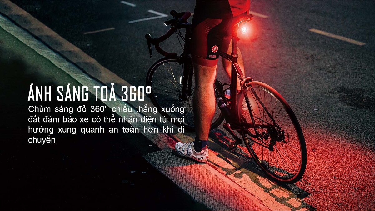 Đèn hậu xe đạp MAGICSHINE SEEMEE 200 V3.0 độ sáng 200 lumen pin 1000mAh USB-C