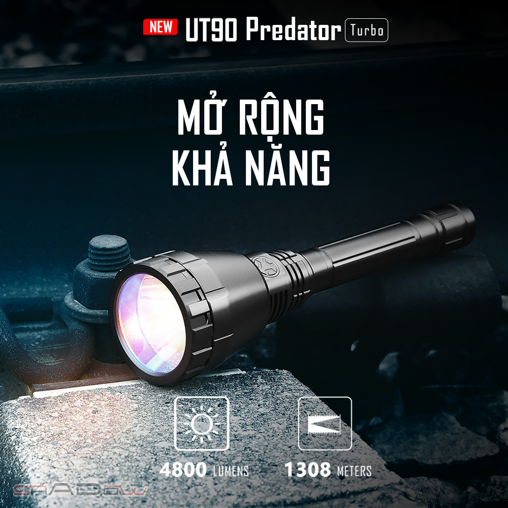 Đèn pin chiếu xa IMALENT UT90 PREDATOR sáng 4.800lm chiếu xa 1308m