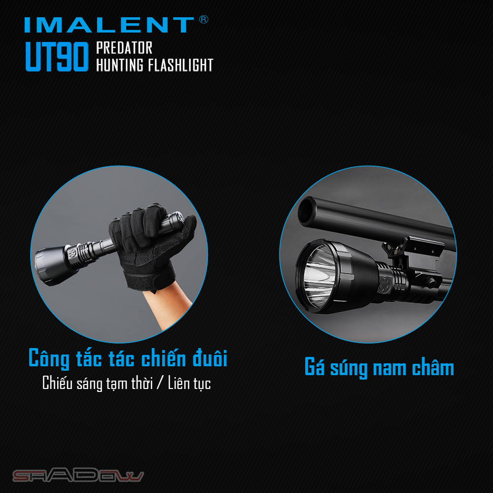 Đèn pin chiếu xa IMALENT UT90 PREDATOR sáng 4.800lm chiếu xa 1308m