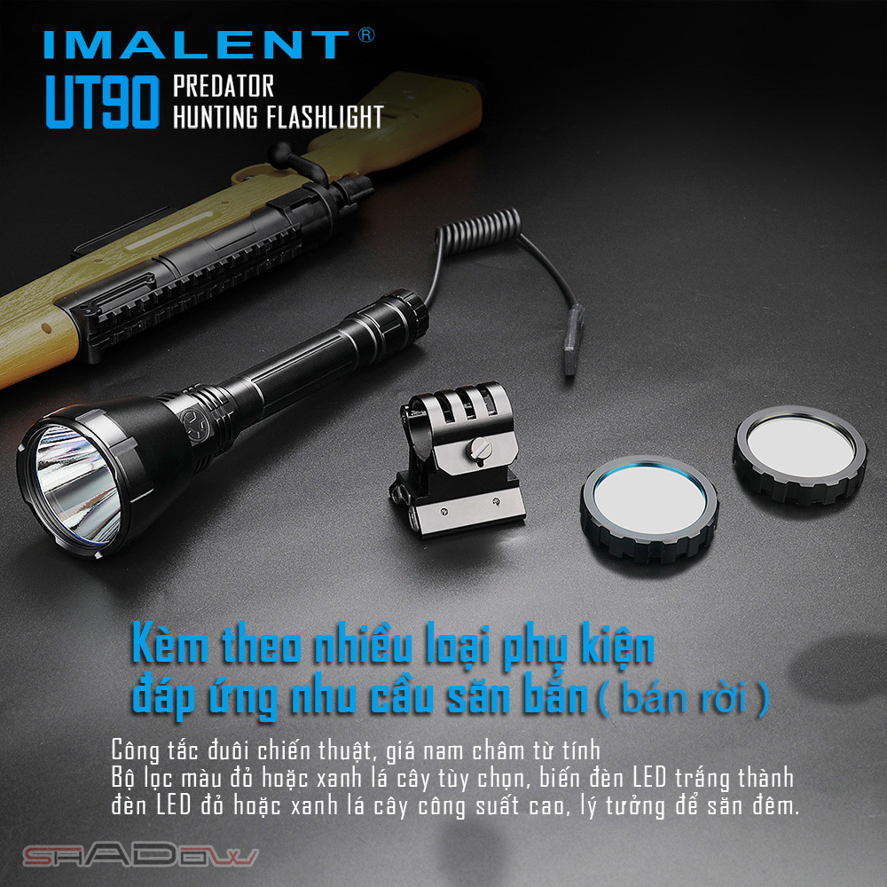 Đèn pin chiếu xa IMALENT UT90 PREDATOR sáng 4.800lm chiếu xa 1308m