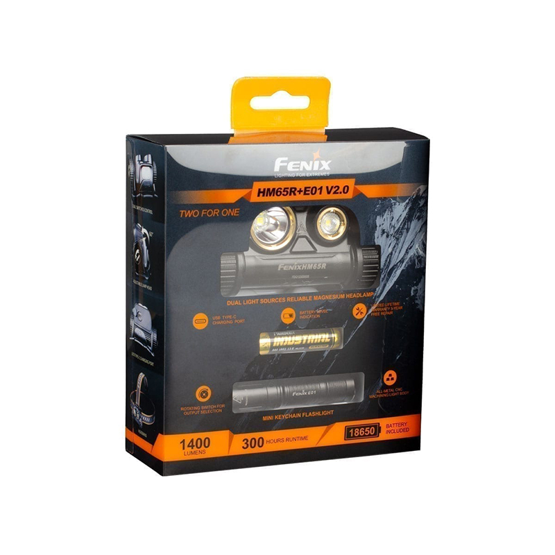 Đèn pin đội đầu FENIX HM65R độ sáng 1400 lumen chiếu xa 163m sạc USB C