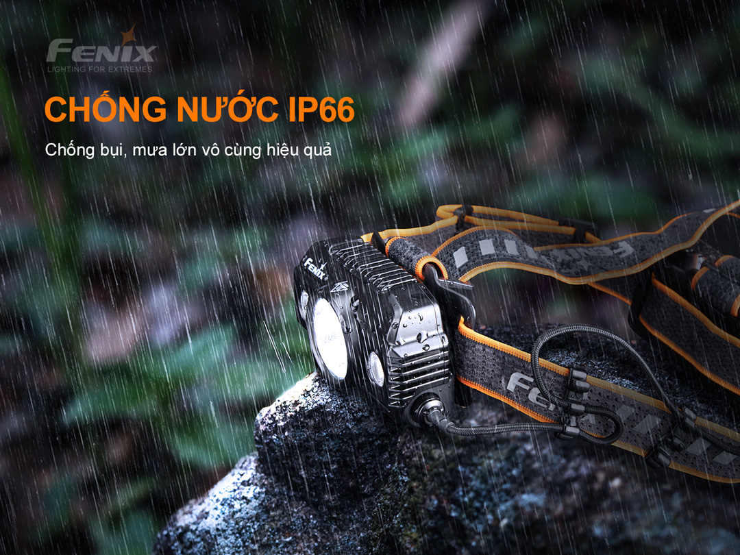 Đèn pin đội đầu FENIX HP30R V2.0 sáng 3000 lumens chiếu xa 270m 2 pin 21700 5000 mAh sạc USB-C powerbank