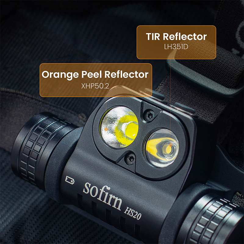 Đèn pin đội đầu SOFIRN HS20 sáng 2700 lumen chiếu xa 136m LED XHP50.2 và LH351D 90 CRI pin 18650