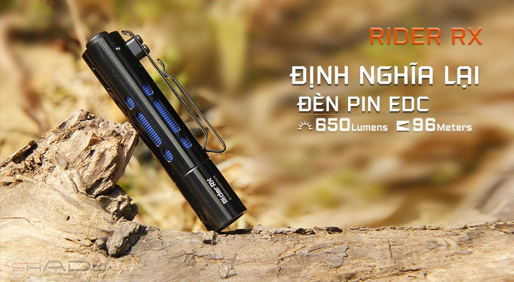 Đèn pin ACEBEAM RIDER RX độ sáng 650 lumen chiếu xa 96m