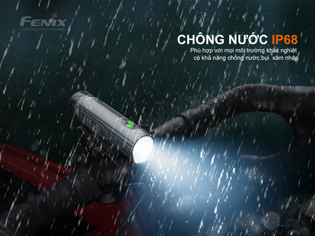 Đèn xe đạp FENIX BC21R V3.0 độ sáng 1200 lumen chiếu xa 142m pin 18650 2600mAh sạc USB-C