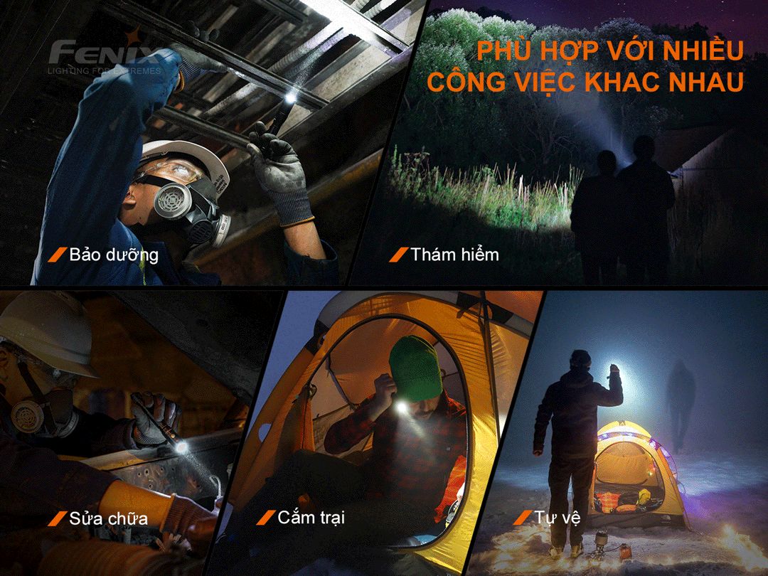 Đèn pin mini Fenix LD22 V2.0 sáng 800 lumen chiếu xa 214m pin 1100mAh