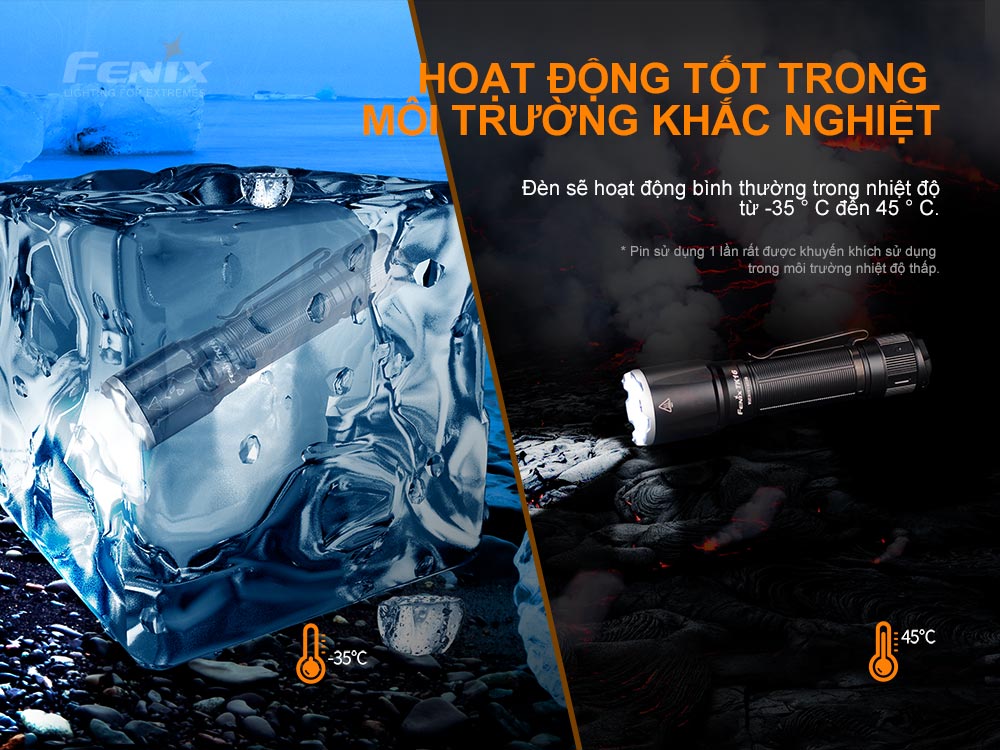 Đèn pin FENIX TK11R sáng 1600 lumen chiếu xa 420m pin sạc 18650 USB-C công tắc đuôi kép phản ứng nhanh