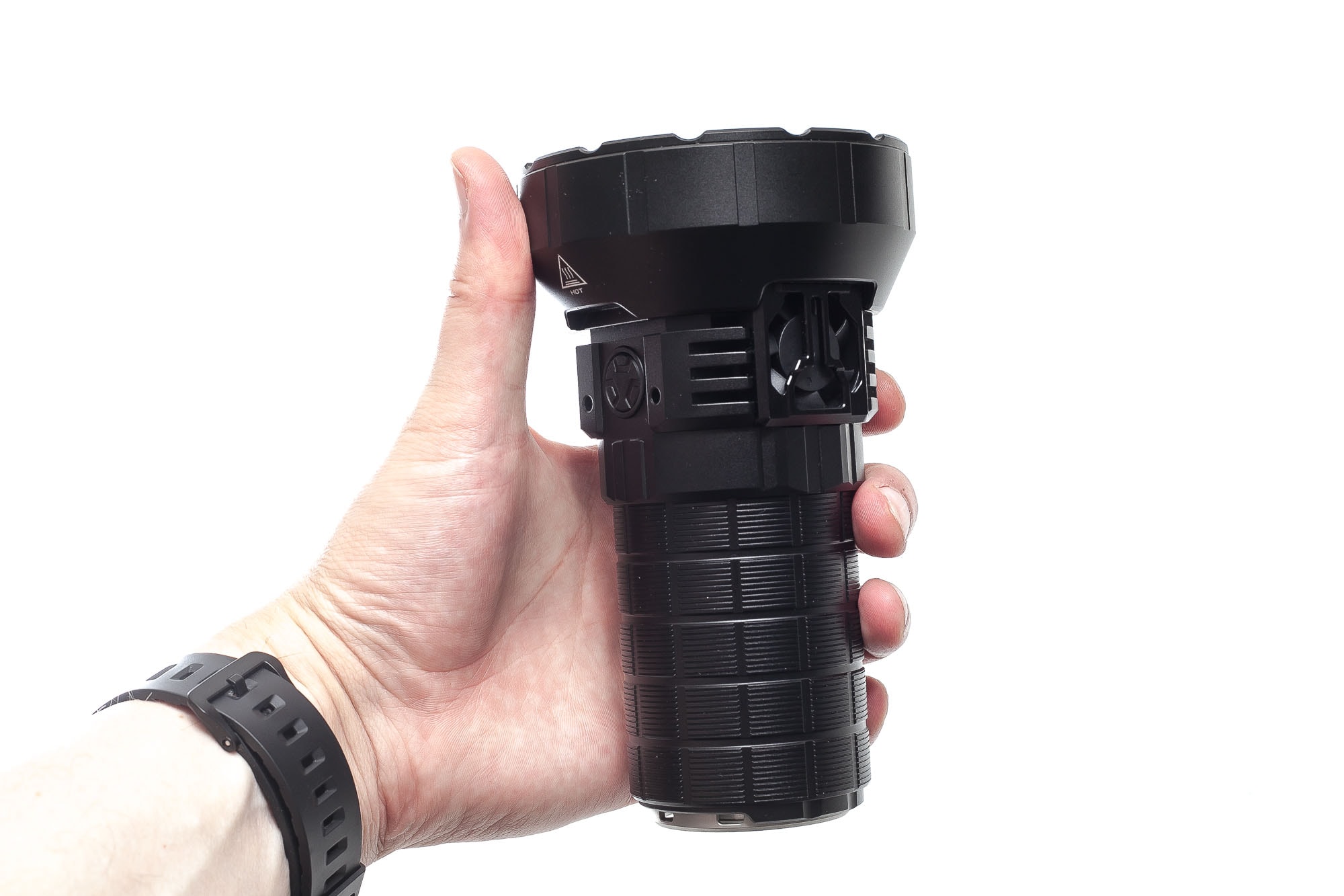 Đèn pin IMALENT MR90 độ sáng 50.000 lumen chiếu xa 1586m pack 4 pin 21700 16000mAh cổng sạc DC