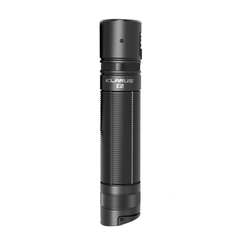 Đèn pin KLARUS E2 sáng 1250 lumen chiếu xa 140m công tắc kép phản ứng nhanh sạc USB-C pin 3 cực 18650 2600mA (kèm theo)