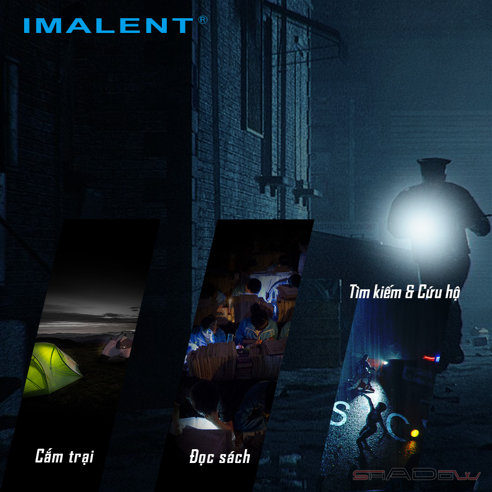 Đèn pin IMALENT R30C độ sáng 9000lm chiếu xa 560m pin sạc 21700 cổng sạc Type-C