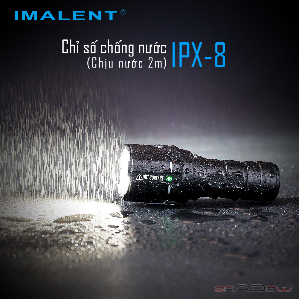 Đèn pin IMALENT R30C độ sáng 9000lm chiếu xa 560m pin sạc 21700 cổng sạc Type-C