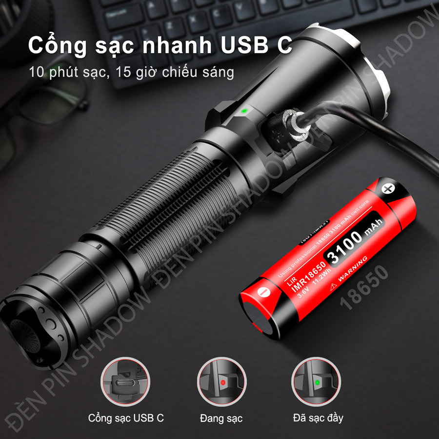 Đèn pin đặc chủng KLARUS XT11GT PRO V2 sáng 3300 lumen chiếu xa 410m