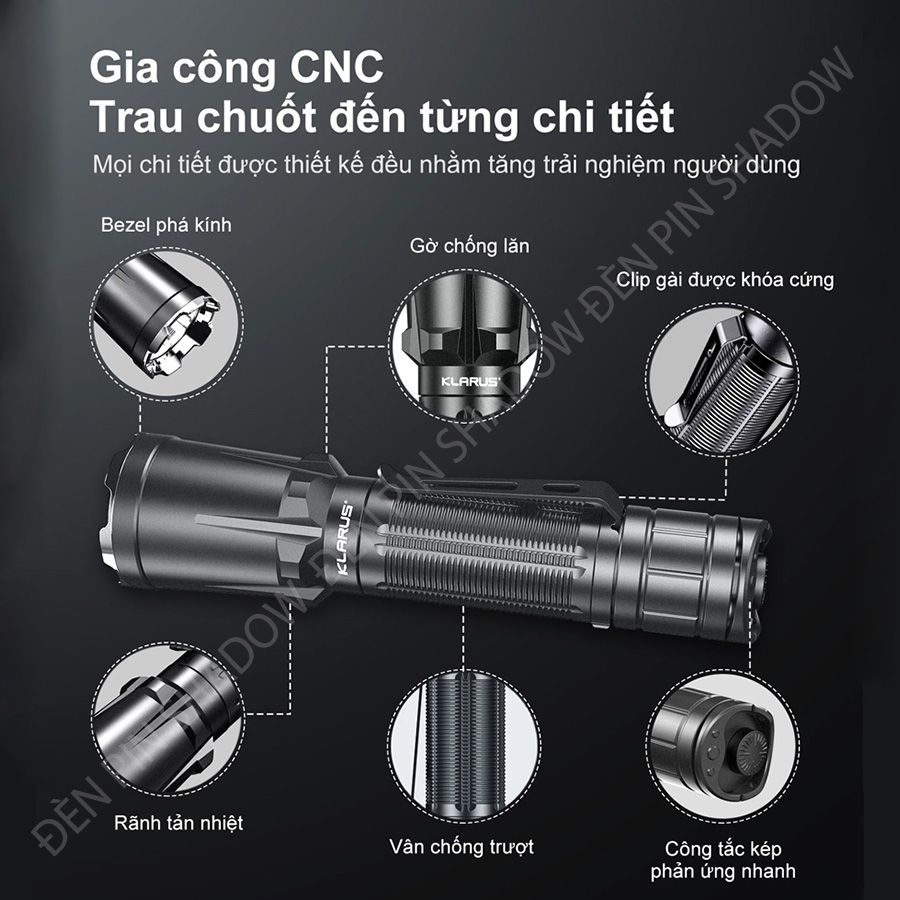 Đèn pin đặc chủng KLARUS XT11GT PRO V2 sáng 3300 lumen chiếu xa 410m