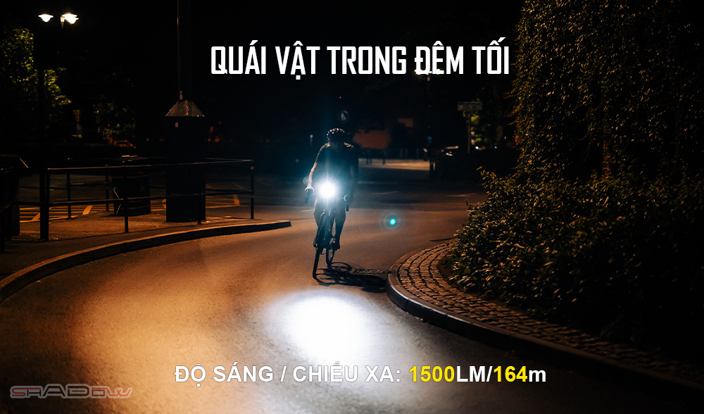 MAGICSHINE RN 1500 có độ sáng 1500 lumen và tầm chiếu xa 164m