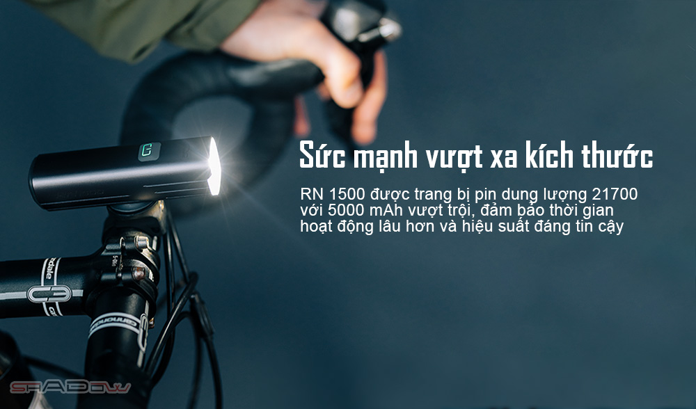 RN 1500 trang bị pin 21700 dung lượng 5000mah