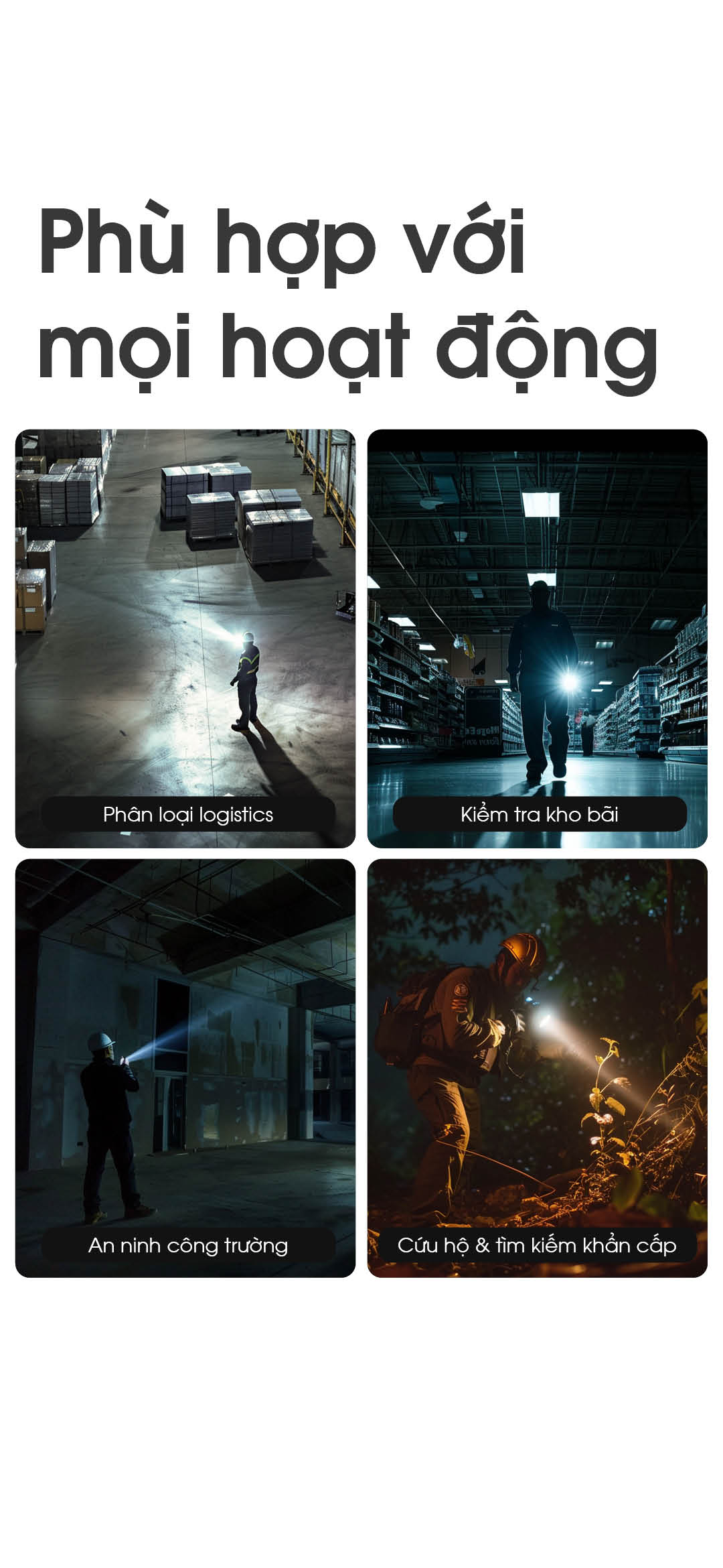 Phân loại logistics Kiểm tra kho bãi An ninh công trường Cứu hộ & tìm kiếm khẩn cấp