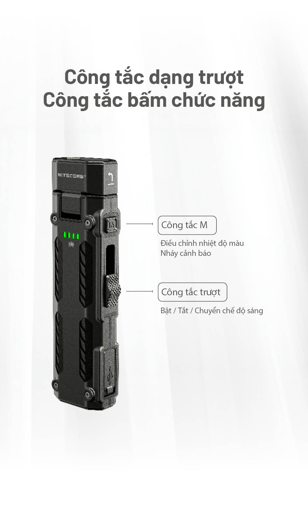 NITECORE EDC09 – Đèn pin EDC xoay đầu đa năng sáng 1600 lm 3 nhiệt màu sáng CRI