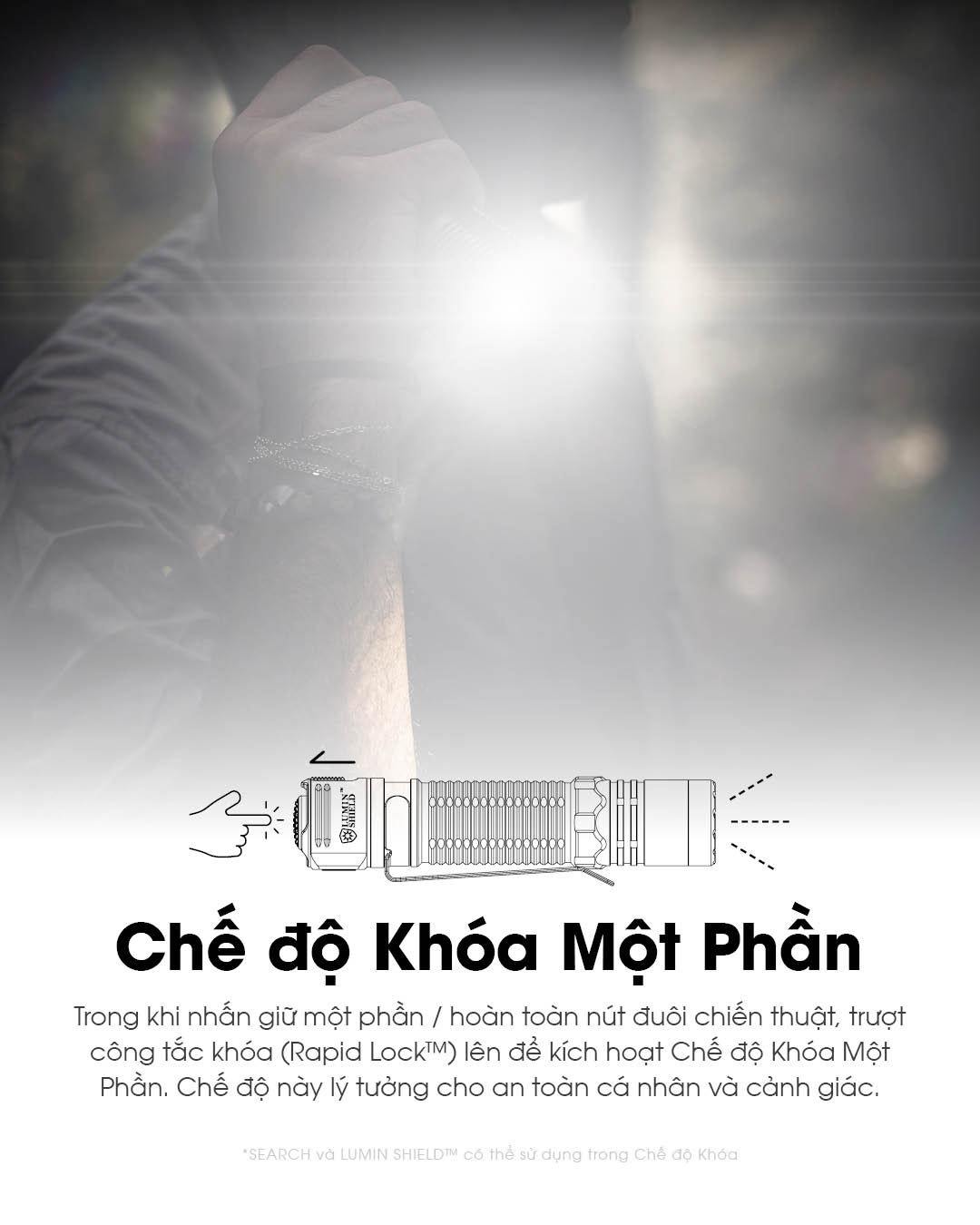 Đèn pin NITECORE EDC31 sáng 3500 Lumens chiếu xa 380m nhỏ gọn kiêm tác chiến