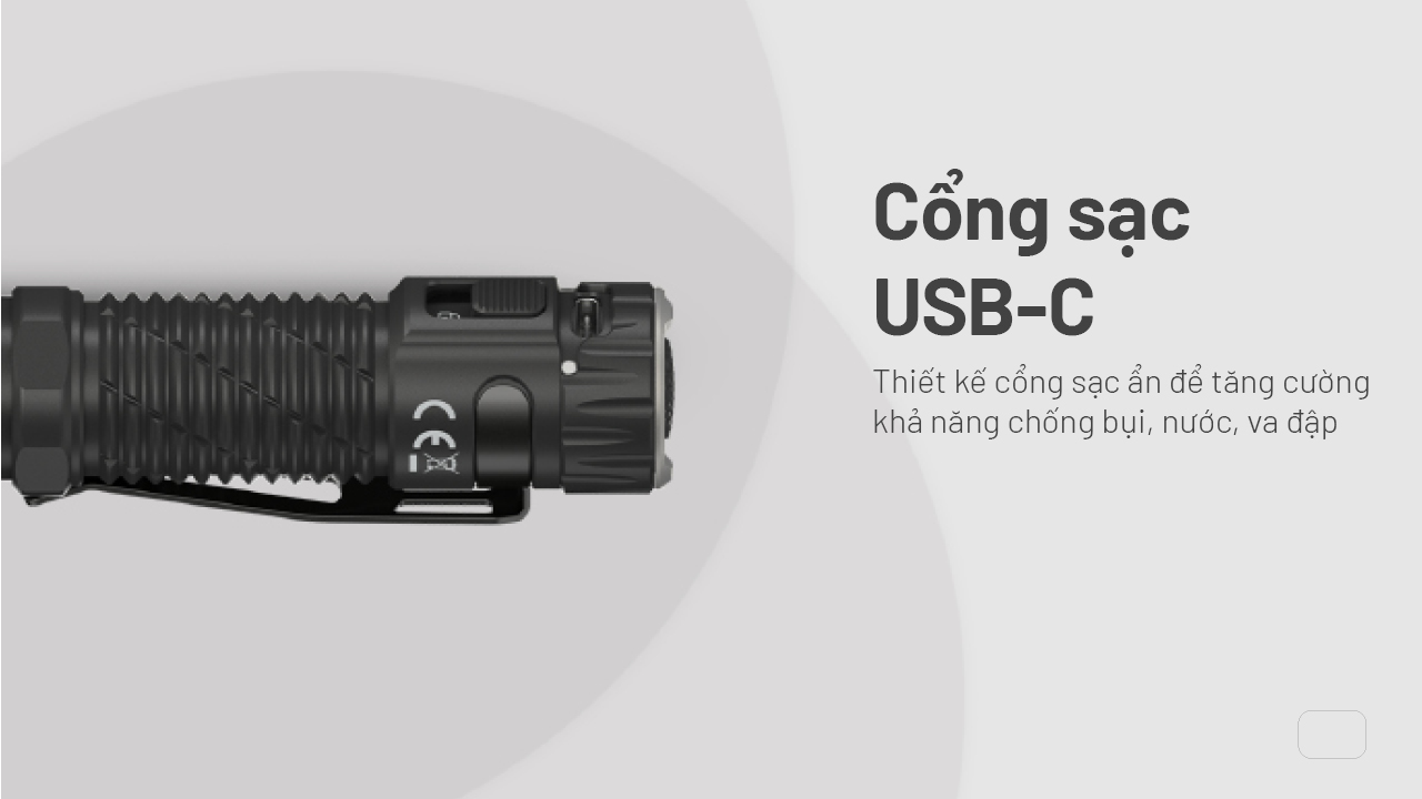 Đèn pin NITECORE EDC33 sáng 4000 lumen chiếu xa 450m pin dung lượng 18650 4000mAh sạc USB C