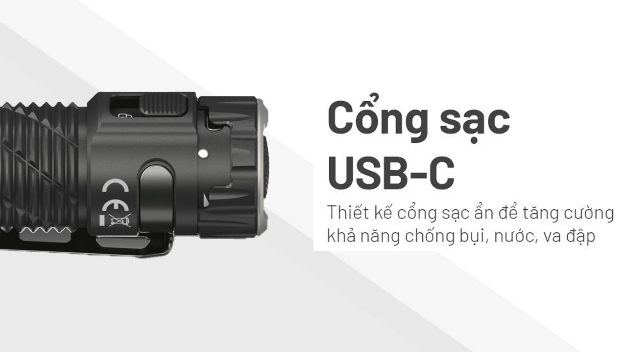 Đèn pin NITECORE EDC35 độ sáng 5000 lumen chiếu xa 550m pin 21700 cổng sạc USB-C