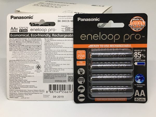 Pin Sạc vỉ 04 viên AA ENELOOP Pro dung lượng 2550mAh