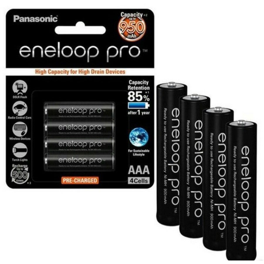 Pin sạc vỉ 4 AAA Eneloop Pro dung lượng 950mAH
