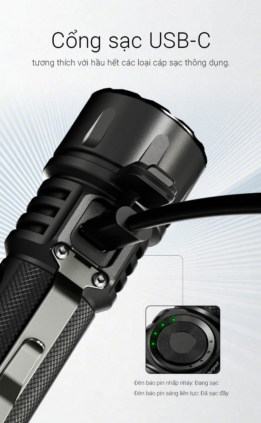 NITECORE EX7 – Đèn pin tuỳ chỉnh ánh sáng, sáng 6000lm chiếu xa 500m