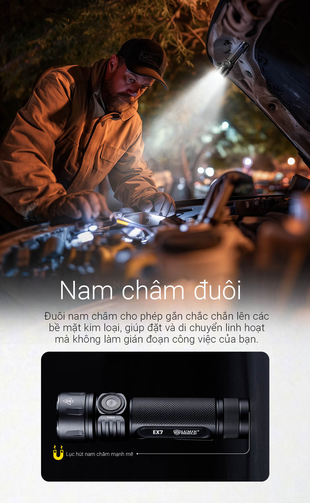 NITECORE EX7 – Đèn pin tuỳ chỉnh ánh sáng, sáng 6000lm chiếu xa 500m