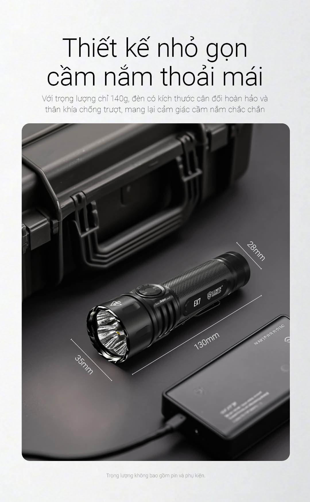 NITECORE EX7 – Đèn pin tuỳ chỉnh ánh sáng, sáng 6000lm chiếu xa 500m