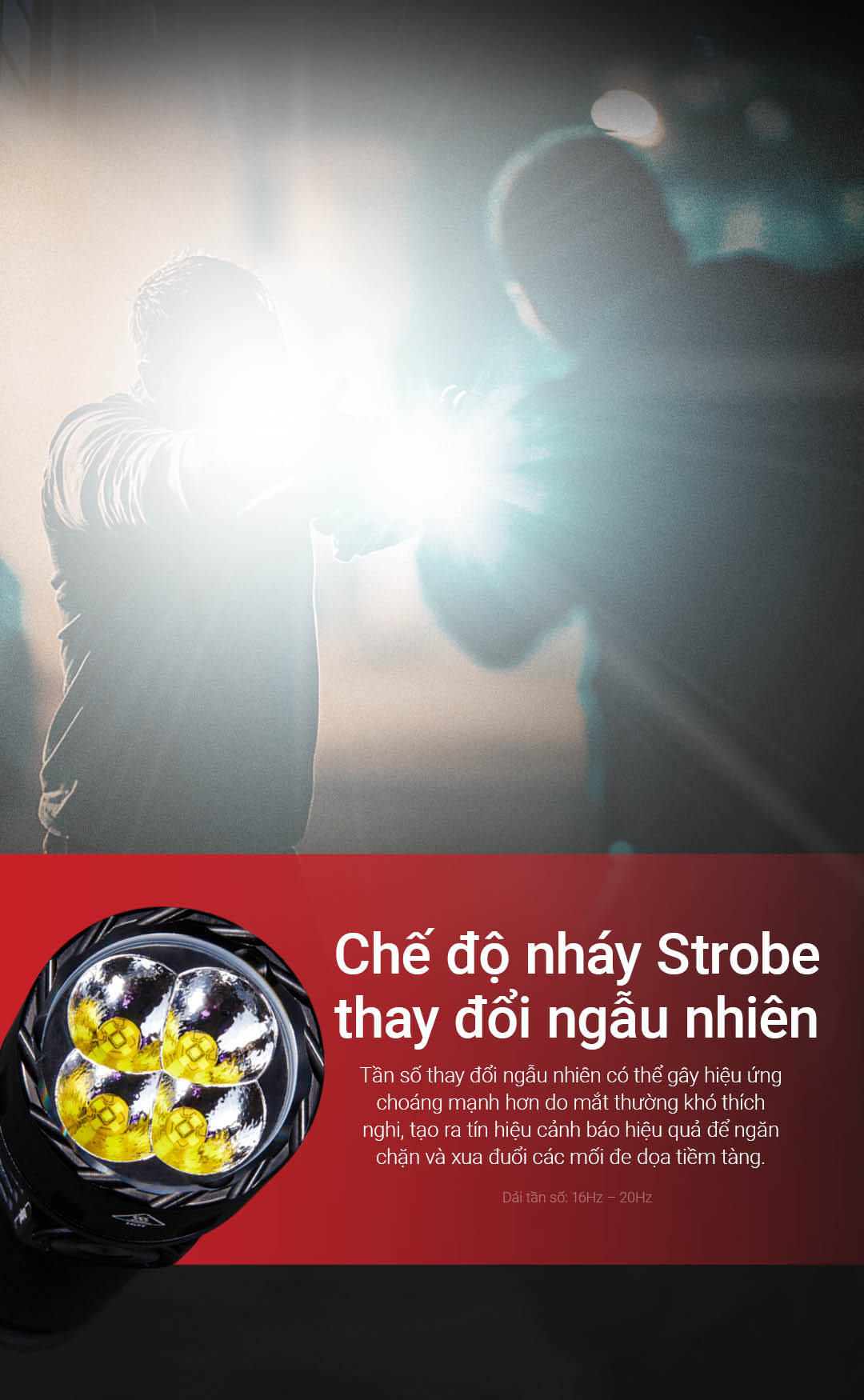 NITECORE EX7 – Đèn pin tuỳ chỉnh ánh sáng, sáng 6000lm chiếu xa 500m