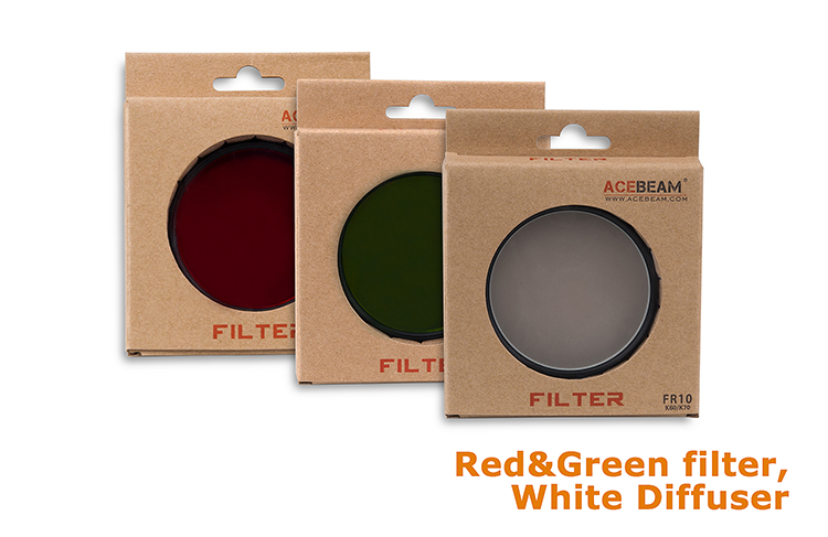 Kính lọc màu FR10 cho Acebeam tương thích với ACEBEAM K60, K70, X45