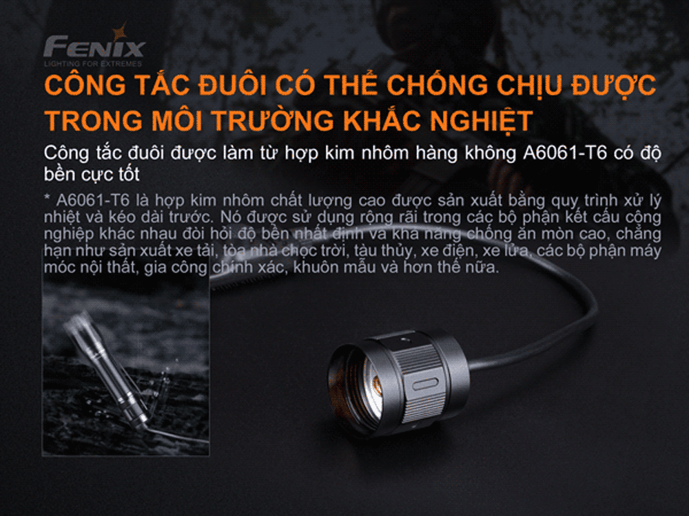 Công tắc chiến thuật FENIX AER-05 hỗ trợ phản ứng nhanh tương thích với Fenix ​​TK16 V2.0, TK28 TAC, PD36 TAC