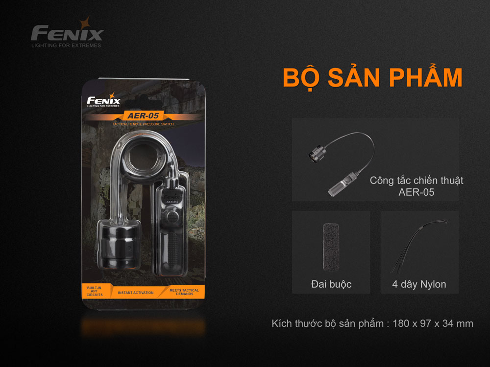 Công tắc chiến thuật FENIX AER-05 hỗ trợ phản ứng nhanh tương thích với Fenix ​​TK16 V2.0, TK28 TAC, PD36 TAC