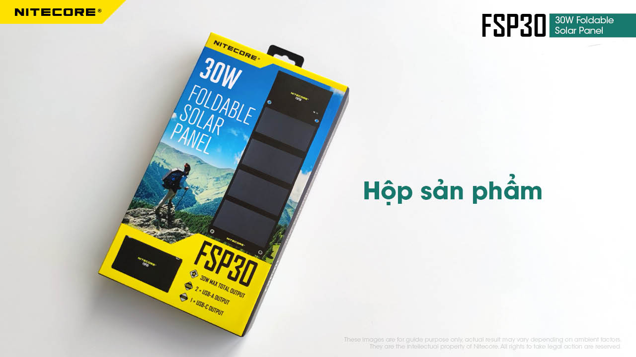Tấm pin năng lượng mặt trời gấp gọn NITECORE FSP30 (30W)