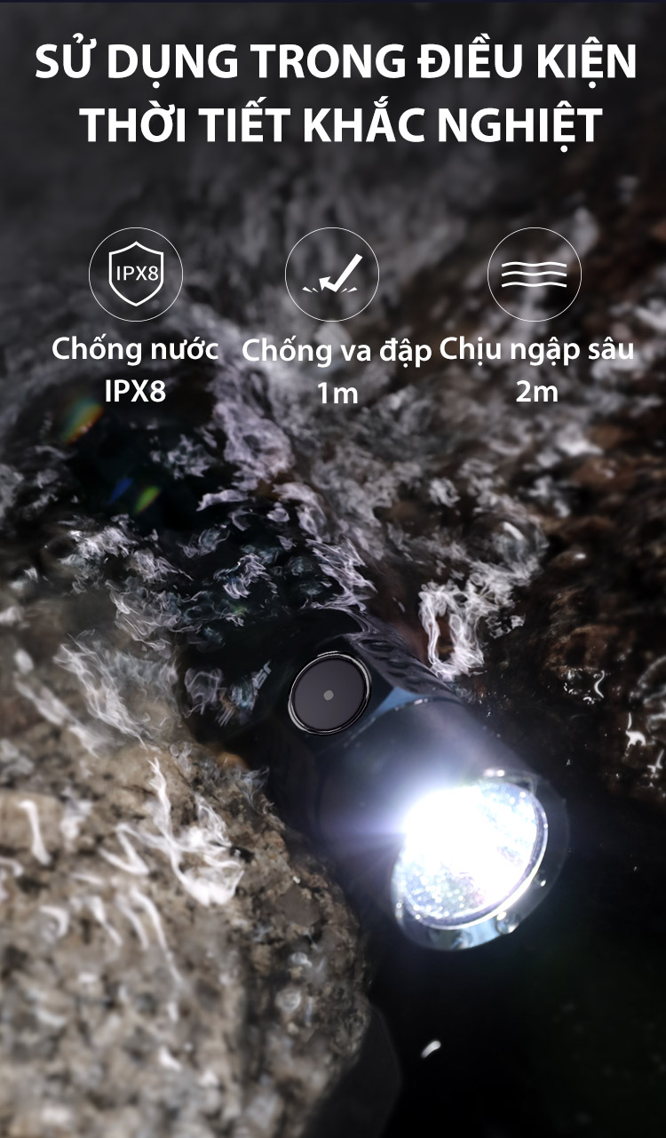 Đèn pin KLARUS G15 v2 độ sáng 4200 lumen chiếu xa 200m pin sạc 21700 5000mAh cổng sạc USB C kiêm power bank