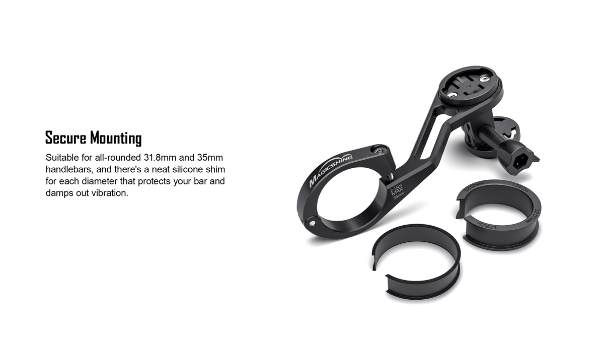 Gá xe đạp đa năng MAGICSHINE TTA v2 hỗ trợ tương thích đồng hồ Garmin, Wahoo, Polar, và Bryton, có thể treo Gopro và tất cả đèn xe đạp Magicshine